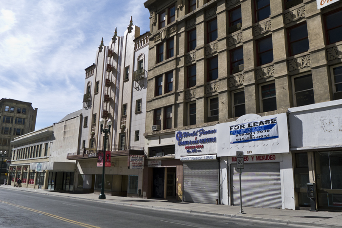 Empty storefronts in downtown El Paso
